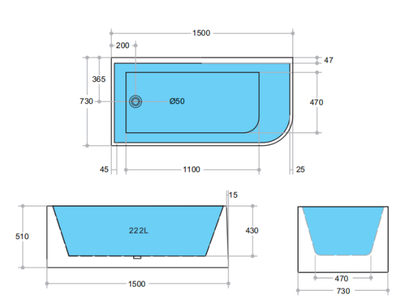 BATHTUB | KDK Corner KBT-6 Back To Wall For Cheap