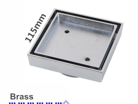 Grates & Wastes | 115X115MM SQUARE BRASS SMART TILE INSERT FLOOR WASTE SHOWER GRATE DRAIN Sale