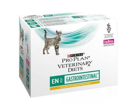 PURINA Pro Plan Veterinary Diets Feline EN Pouch Caja 10 x 85 gr Paté Pollo para Gatos For Sale