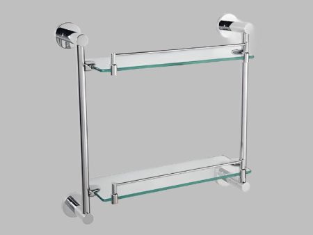 Shelving | Loui Double Glass Shelf For Sale