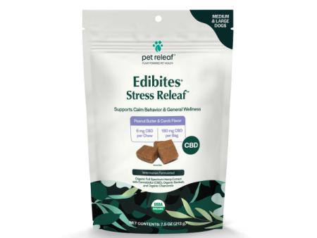 Pet Releaf Edibites Stress Releaf PB Carob Large 6 mg For Sale