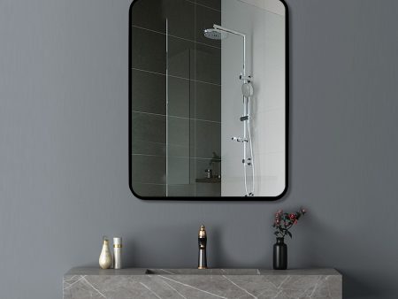 MIRROR | Square Aluminium  Framed Non-luminous WALL MIRROR 500mm 650mm Discount