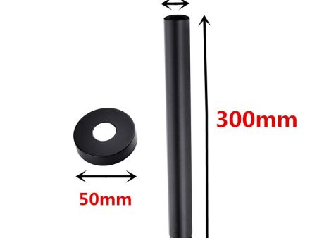 SHOWER ARM | ROUND BLACK CEILING SHOWER ARM 300MM Online Hot Sale