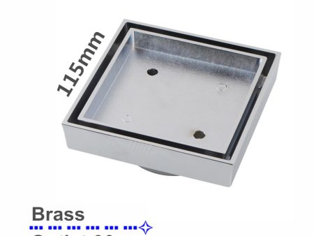 Grates & Wastes | 115X115MM BRASS SMART TILE INSERT FLOOR WASTE SHOWER GRATE DRAIN Sale