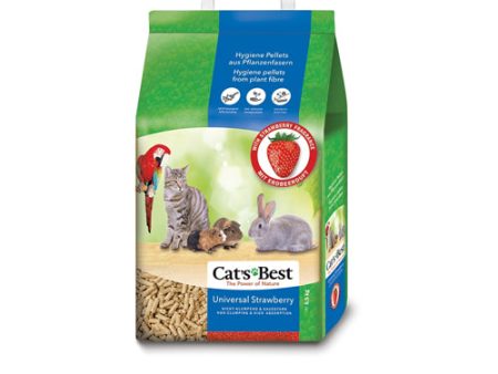 JRS CAT S BEST Universal Strawberry 10 L Lecho Higiénico para Mascotas For Sale