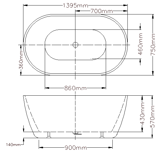 BATHTUB | KDK Olivia OVBT Free Standing Bathtub Online Sale