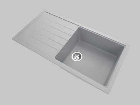 SINK  |  1000 x 500 x 220mm Carysil Single Bowl With Drainer Board Granite Kitchen Sink Top Flush Under Mount For Sale