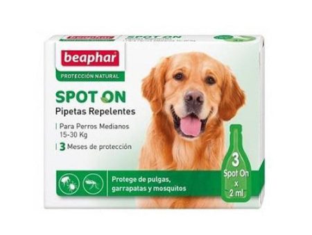 BEAPHAR Spot On Pipetas Antiparasitarias Naturales para Perros Medianos Online now