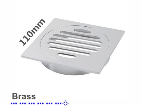 Grates & Wastes | 110X110MM SQUARE BRASS FLOOR WASTE SHOWER GRATE DRAIN OUTLET 100MM Supply