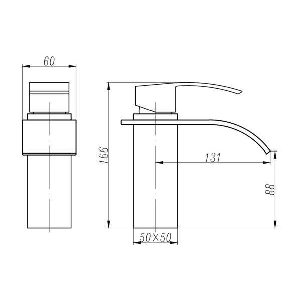 BASIN SINK MIXER | CASCADE Waterfall Basin Mixer Online Hot Sale