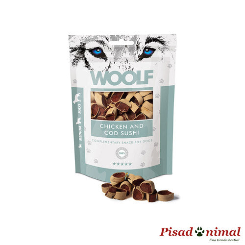 Snack Natural WOOLF Sushi de Pollo y Bacalao 100 gr para Perros Online