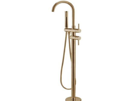 BATH MIXER | Round Freestanding Bath Mixer With Handheld Shower Discount