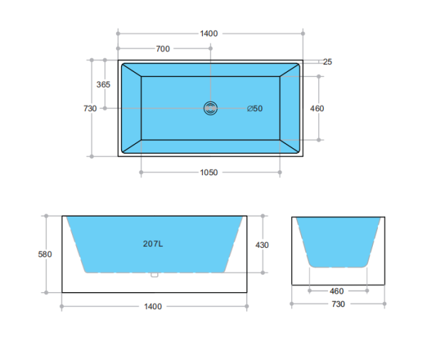 BATHTUB | KDK Theo KBT-9 Free Standing Bathtub Sale