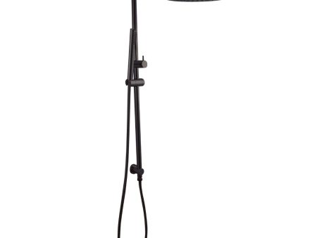 SHOWER STATION | Pentro 250mm Matt Black Round Handheld Shower Station Sale