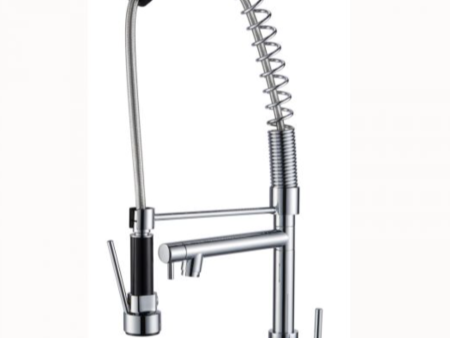 BASIN SINK MIXER |  Spring Chrome Double Spout Kitchen Sink Mixer Tap Fashion