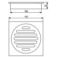 Grates & Wastes | 110X110MM SQUARE BRASS FLOOR WASTE SHOWER GRATE DRAIN OUTLET 100MM Supply