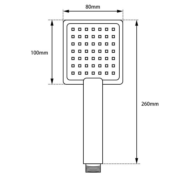 SHOWER HEAD | Square Single Function ABS Handheld Shower Online Sale