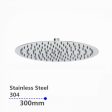 SHOWER HEAD | Super-slim Round Rainfall Shower Head 300mm Online Sale