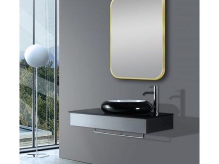 MIRROR | Rounded Rectangular Non-Luminous Aluminium Framed Mirror 450mm 600mm For Discount