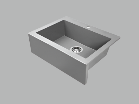 SINK | Laveo 490*580*220mm Granite Stone Kitchen Sink Single Bowl(including Space Saving Siphon and Click-clack Plug) Cheap