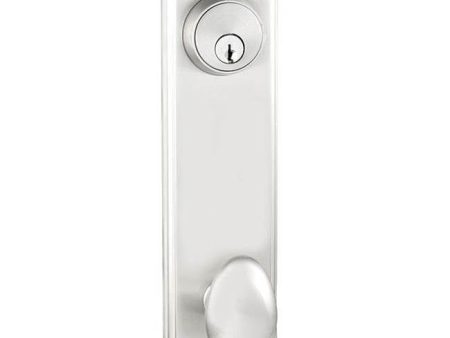 Emtek 8995SPN Dummy Pair Keyed , Sideplate Locksets Colonial 5-1 2  Center to Center Keyed , Spencer Lever Supply