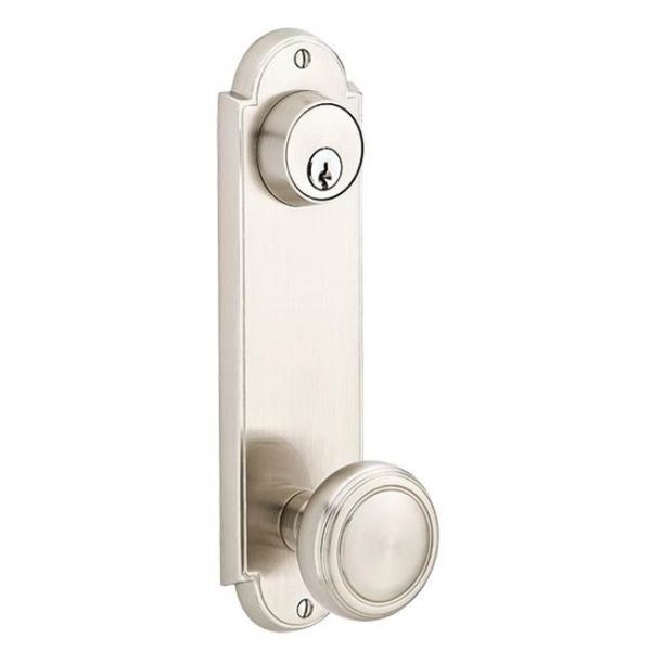 Emtek 8996ACLH Passage Single Keyed , Sideplate Locksets Delaware 5-1 2  Center to Center Keyed , Arts and Crafts Lever , LH on Sale